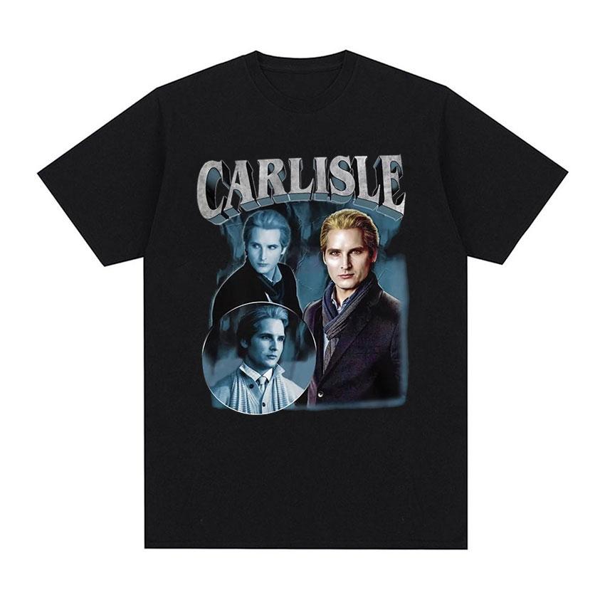 Movie Twilight Carlisle Cullen Graphic T Shirt Vintage High Quality Fashion T-shirts Man Clothing Oversized Cotton T-shirt Unisex