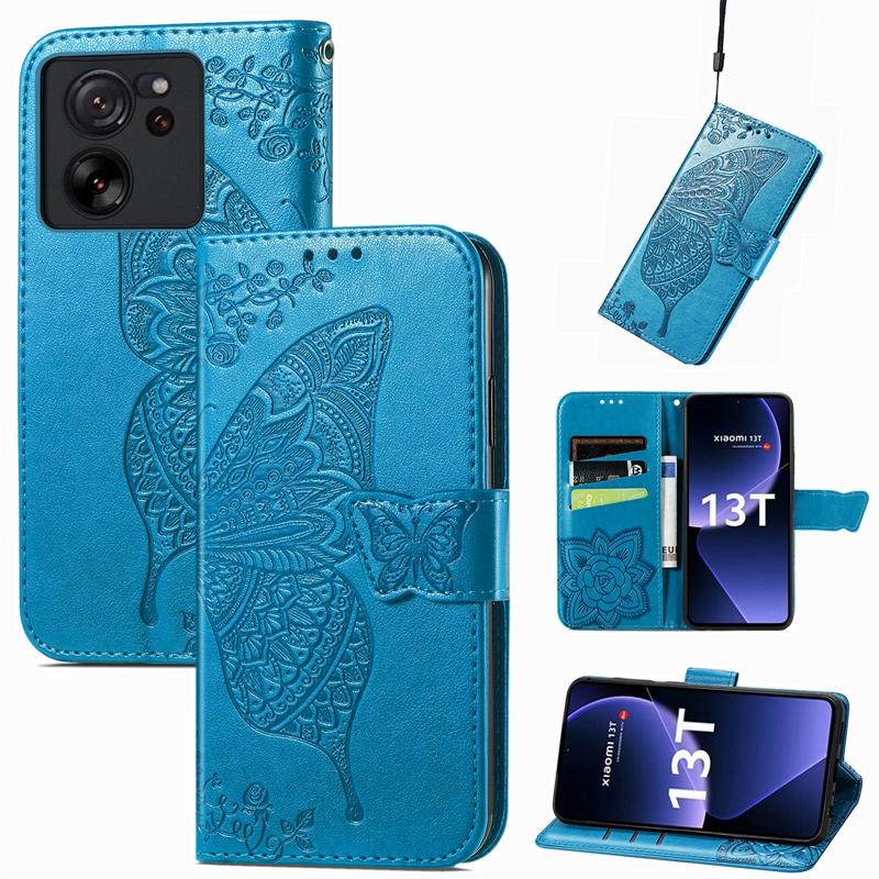 For Xiaomi 13T/Note 13 Pro/14/14 Pro Butterfly Printed Wallet Case, Cellphone Pouch case for Huawei Mate 60 Pro Plus