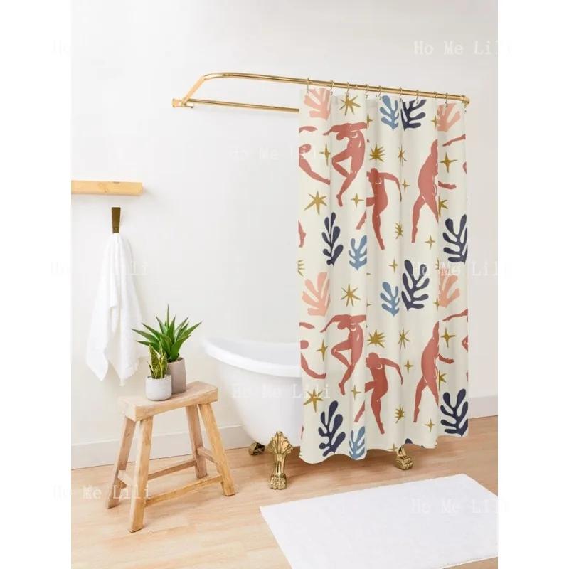 Colorful Shower Curtains Vibrant Bathroom Matisse Patterns Eco-friendly Waterproof Abstract Decor With Hooks Included