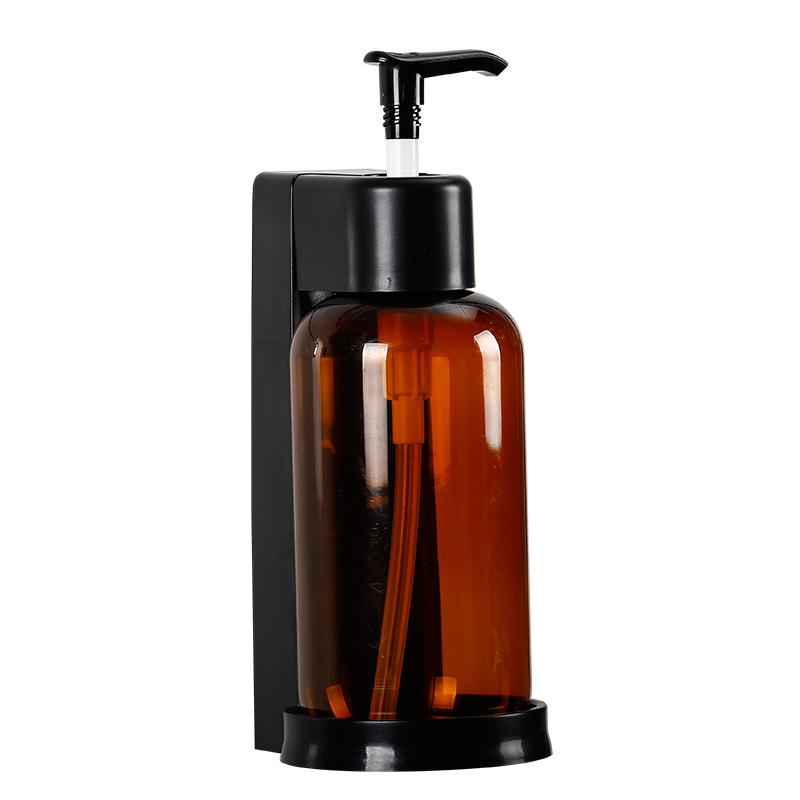 High Quality ABS Wall Mounted Soap Dispenser 300ml Single Head Manual Press Pump Anti-Theft Bathroom Liquid Dispenser чёрный