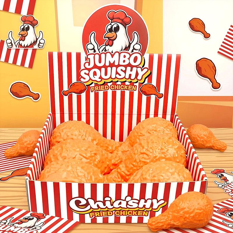 Large Chicken Leg Squeeze Toy - Slow Rebound Stress Relief