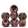Cusdie Metal Solid DND Dices Pebbles Texture 7Pcs D4-D20 Polyhedral Dice Set for Role Playing Game Pathfinder Board Games TRPG