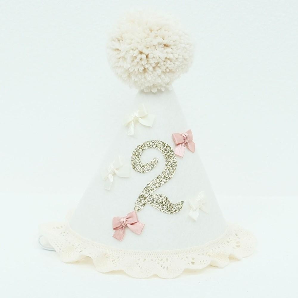 Handcrafted Pom Pom Princess Birthday Hat Photo Props Lace Ruffle Hat  Birthday Decoration