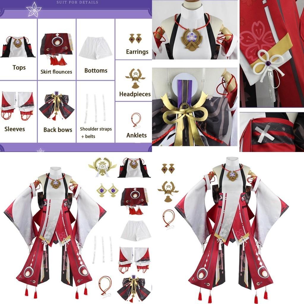 Yae Miko Guuji Yae Cosplay Kostým Uniforma Oblečení Pro Halloween