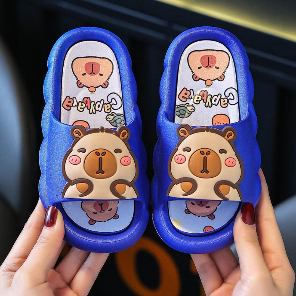 Thickened Cute Capybara Slippers Anti-slip Children's Bathroom Sandals  Girls