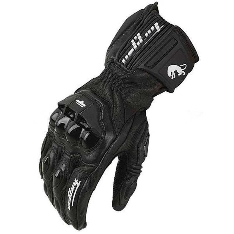 AFS 18 Motorcycle Riding Leather Carbon Fiber Gloves Cross-country Mountain Bike Motorbike Gloves Motocross Racing Rider Gloves
