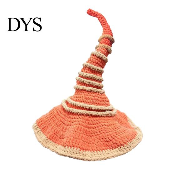 Handmade Gift for Craft Lovers Crochet Twisted Witch Hat DIY Kit, Fall Halloween Patterns Kit Adults, Autumn Party Decor Decoration