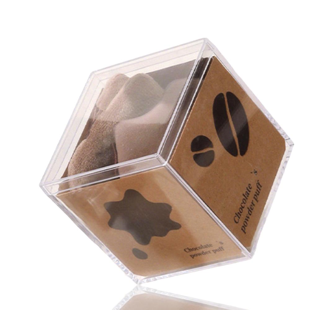 

1 коробка из 6 шт. Guoxiaoniu шоколадного цвета набор спонжей для быстрого макияжа, спонж для тональной основы, спонж-подушечка, мини-пуховка для пудры, коллекция 1Set