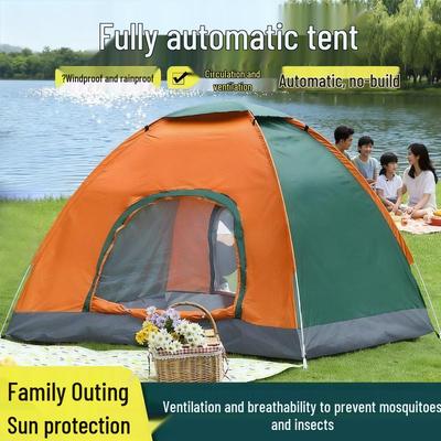 Thickened Portable Tent for 3-4 People - Ideal for Camping, Self-Driving Tours, Parks, and Beach Use