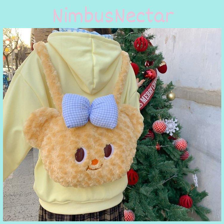 Plush Bear Butter Cute Doll Bag Cartoon Backpack For Kids And Outings Adults