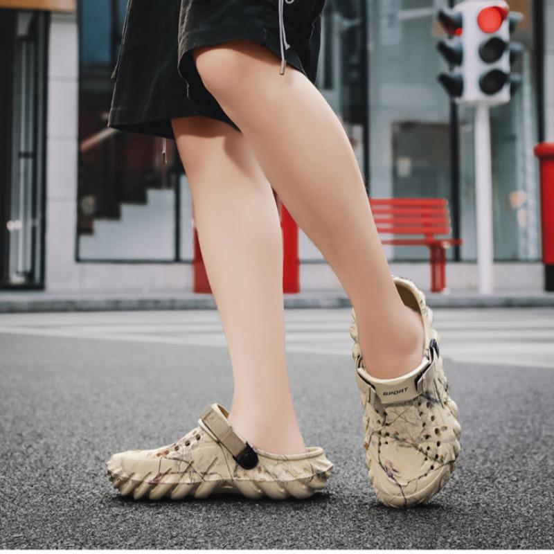 Large Size Men's Casual Shoes for Outdoor Wear, Toe Caps, Slippers, Outdoor Men's Beach Shoes