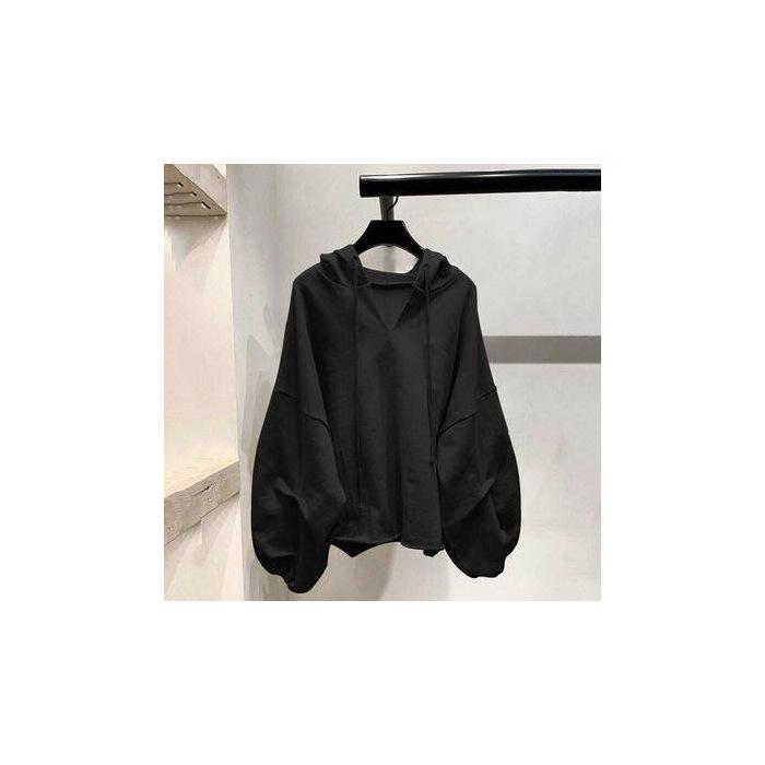 2024 Korean Style Women's Hooded Long-Sleeve Sweatshirt - Versatile, Loose Fit for Spring and Autumn