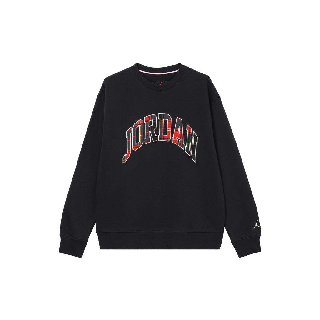 Jordan Alphabet Print Crew Neck Long Sleeve Sweatshirt Men Tops Black DV1576-010