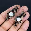 Mother Of Pearl Earrings, 999 Copper Wire Wrap Earrings Handmade Gemstone Jewelry, Gifts For Wife Brand New Earrings