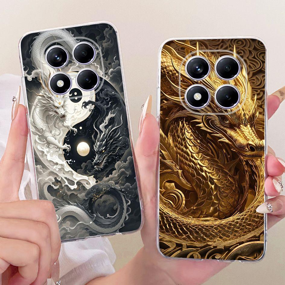 Für Xiaomi Redmi Note 14 Pro Plus 5G Hülle Luxus Cartoon Löwe Drache Cover Weiches Dünnes Silikon Funda Für Redmi Note 14 Pro Bumper