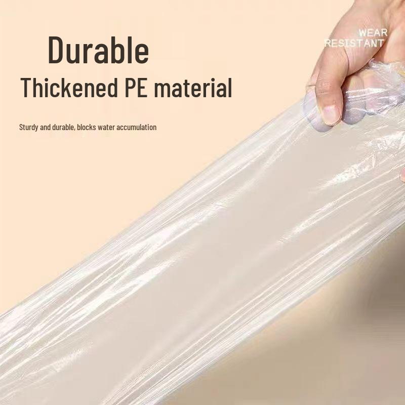 Waterproof Non-Slip Disposable Rain Boot Covers - High-Top, Wear-Resistant, Transparent Plastic Shoe Covers for Outdoor Use