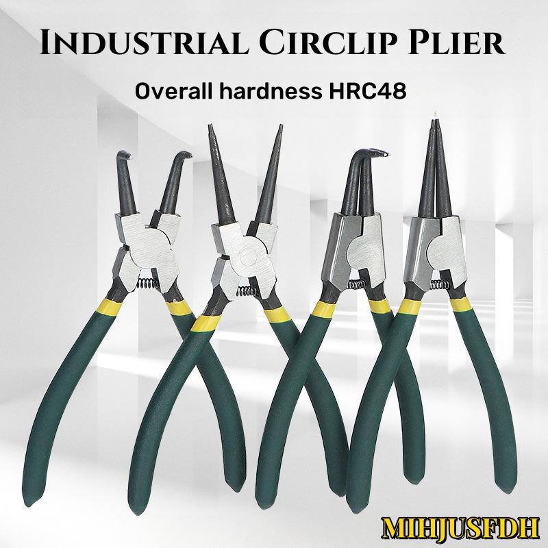 Unelte pentru Repararea Mașinilor 7 inch Clește Circlip Intern și Extern Clește Curbați cu Mâner din Plastic Instrument de Îndepărtare Clește Inel de Siguranță