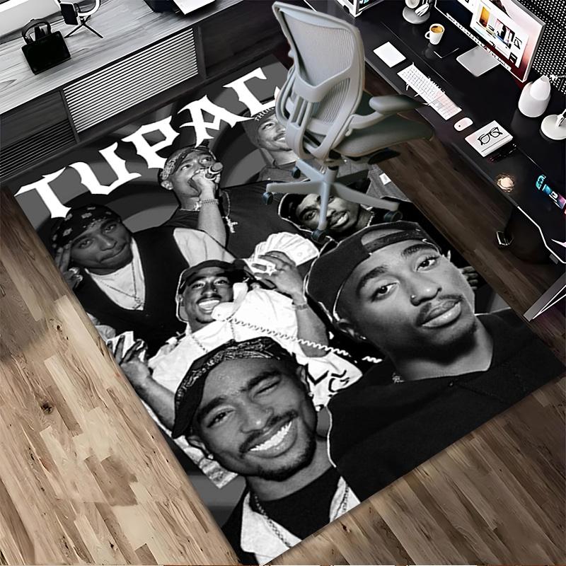 Tupac Collage Living Room Non-Slip Area Rug Soft Carpet for Bedroom Game Playroom Sofa Office Home Decor Doormat Christmas Gift C9211210