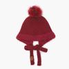 Women's Daily Fur Pom Pom Thick Knit Ribbon Strap Hat