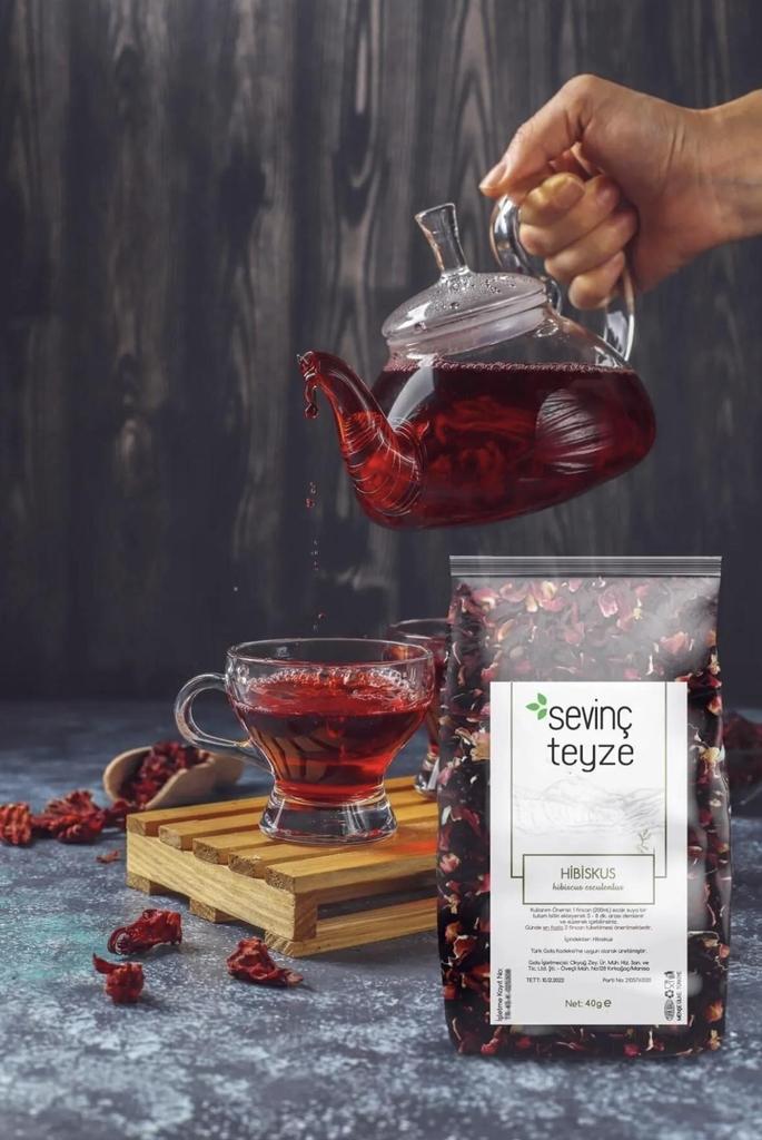 Herbata Hibiskusowo-Jagodowa - Najwyższej Jakości Rzemieślnicza Mieszanka, 50g Naturalnego Smaku