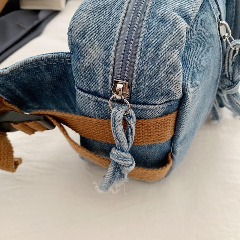 Fashionable Solid Denim Unisex Chest Bag Hot Selling Sweet Simple Crossbody Bag New Retro High-quality Women's Chest Bag