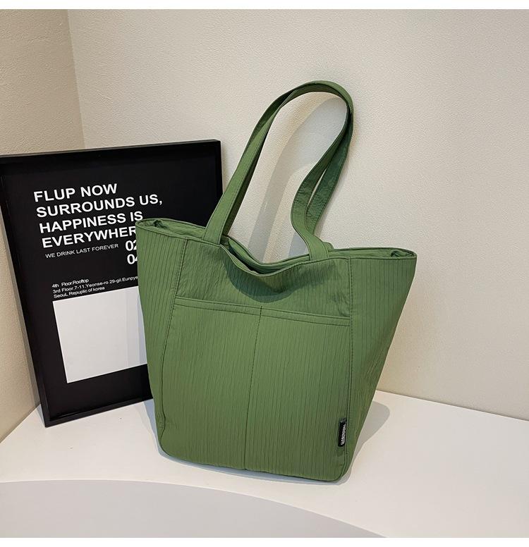 Canvas bag Lazy wind bag Women's large-capacity new versatile shoulder college student tote bag