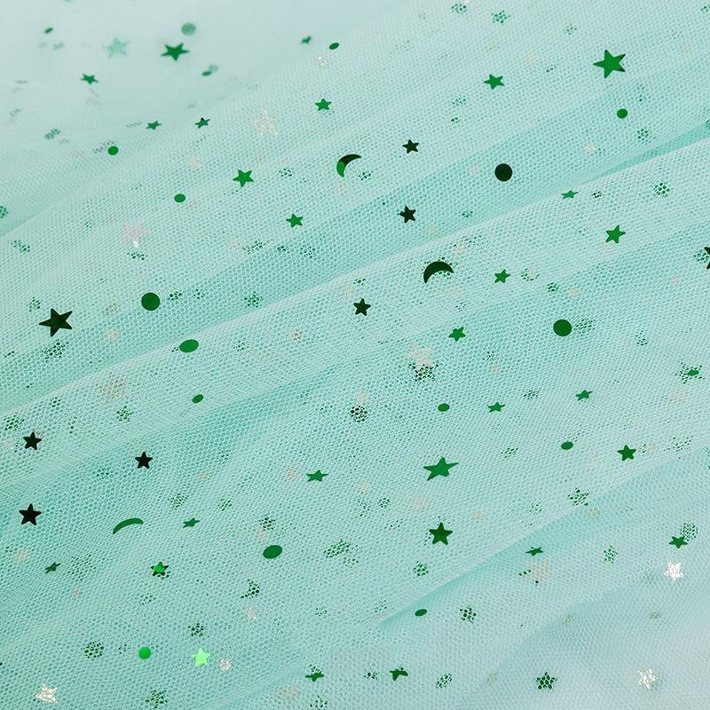 Star Printed Curtains Tulle Balcony  Screen Sheer Curtain Living Room Window Tulle Wedding Ribbon Organza Mesh  DIY  Topper Supplies