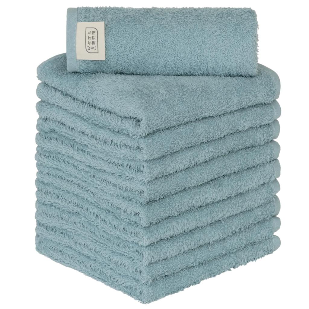 Towel Laboratory Reason for Hand Floral Pack of Easy To JapanTechnology [The Lightness] #006 Towels, Blue-Green, Green, 10, Quick-Drying, Thin, Wring,