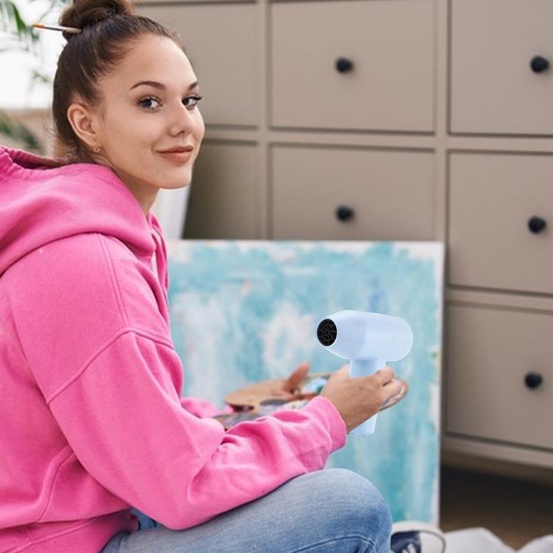 Cordless Handheld Power Fan Mini Hair Dryer Travel Rechargeable Hair Dryer Household Appliance Dusting Outdoor Hair Dryer