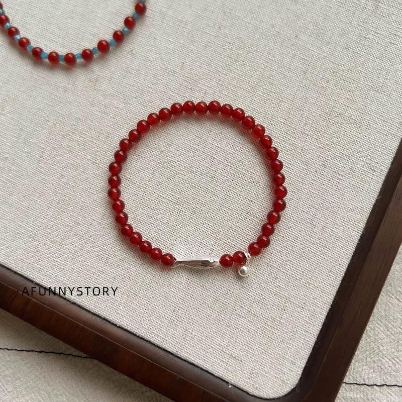 

Female Retro Versatile White New Chinese Style Bracelet Koi fish
