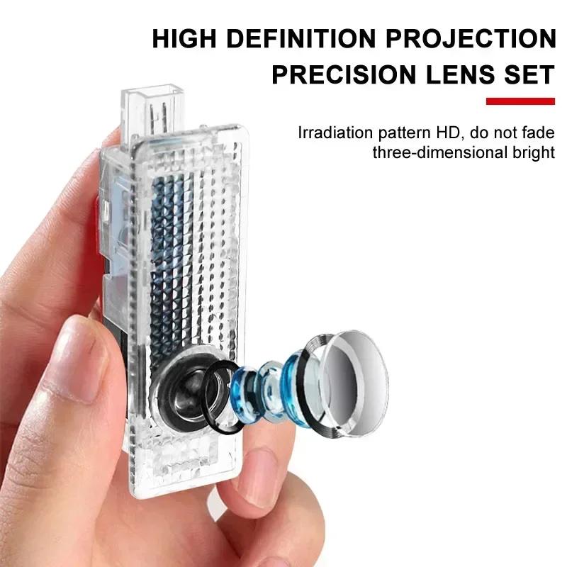 2Pcs Car Door Welcome Light Led HD Projector Lamp Courtesy Lights For BMW E90 E34 E36 E39 E53 E60 F10 F30 X1 X5 X3 X6 M3 M5 M6