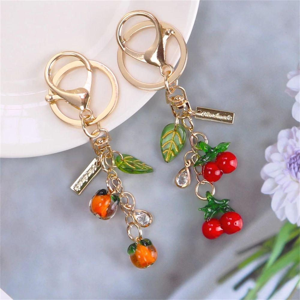 Cheap Packaging Decoration Backpack Pendant Acrylic Leaf Key Ring