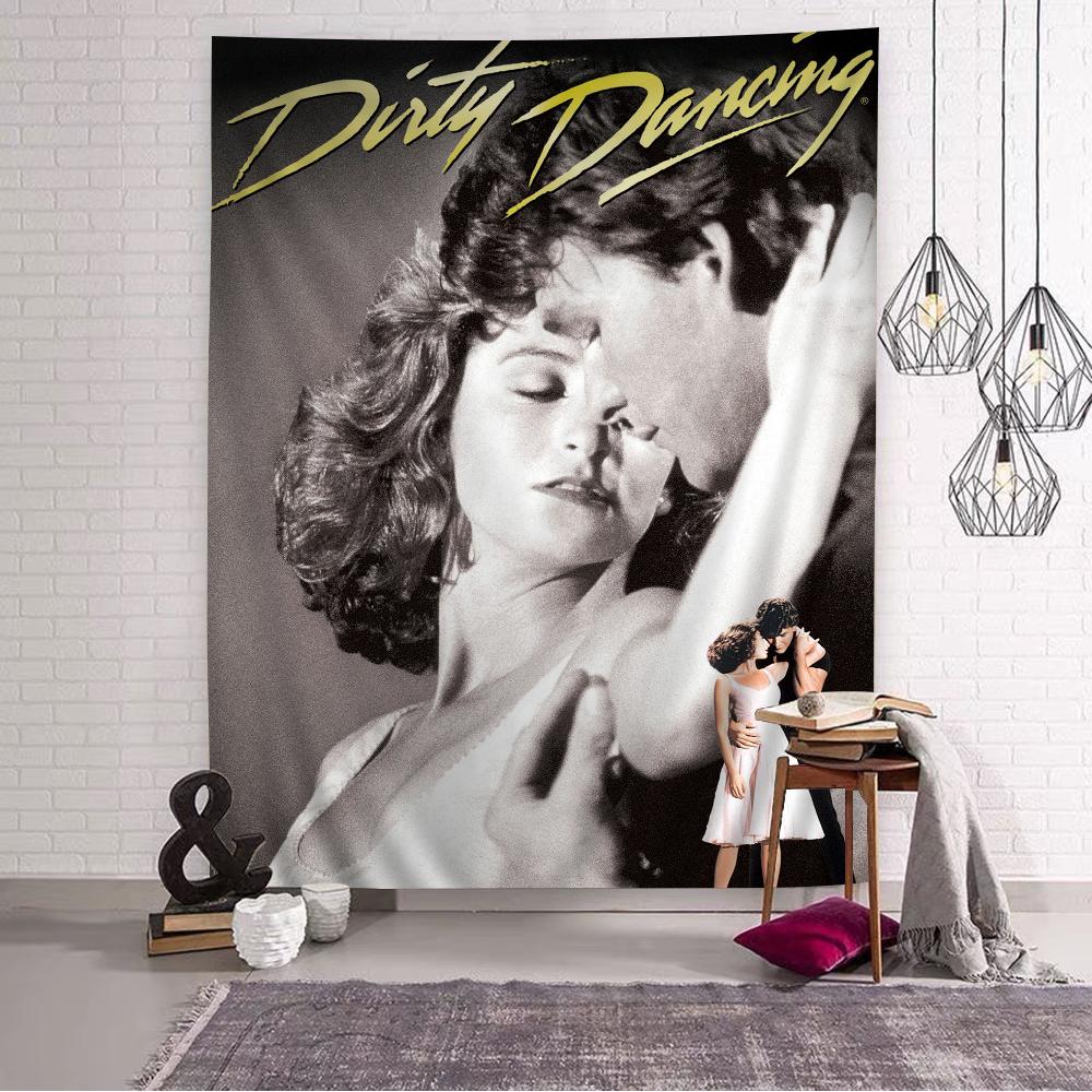 Klassischer Film Dirty Dancing Cartoon Wandteppich Kunst Science-Fiction-Zimmer Heimdekoration Wandbehang Heimdekoration