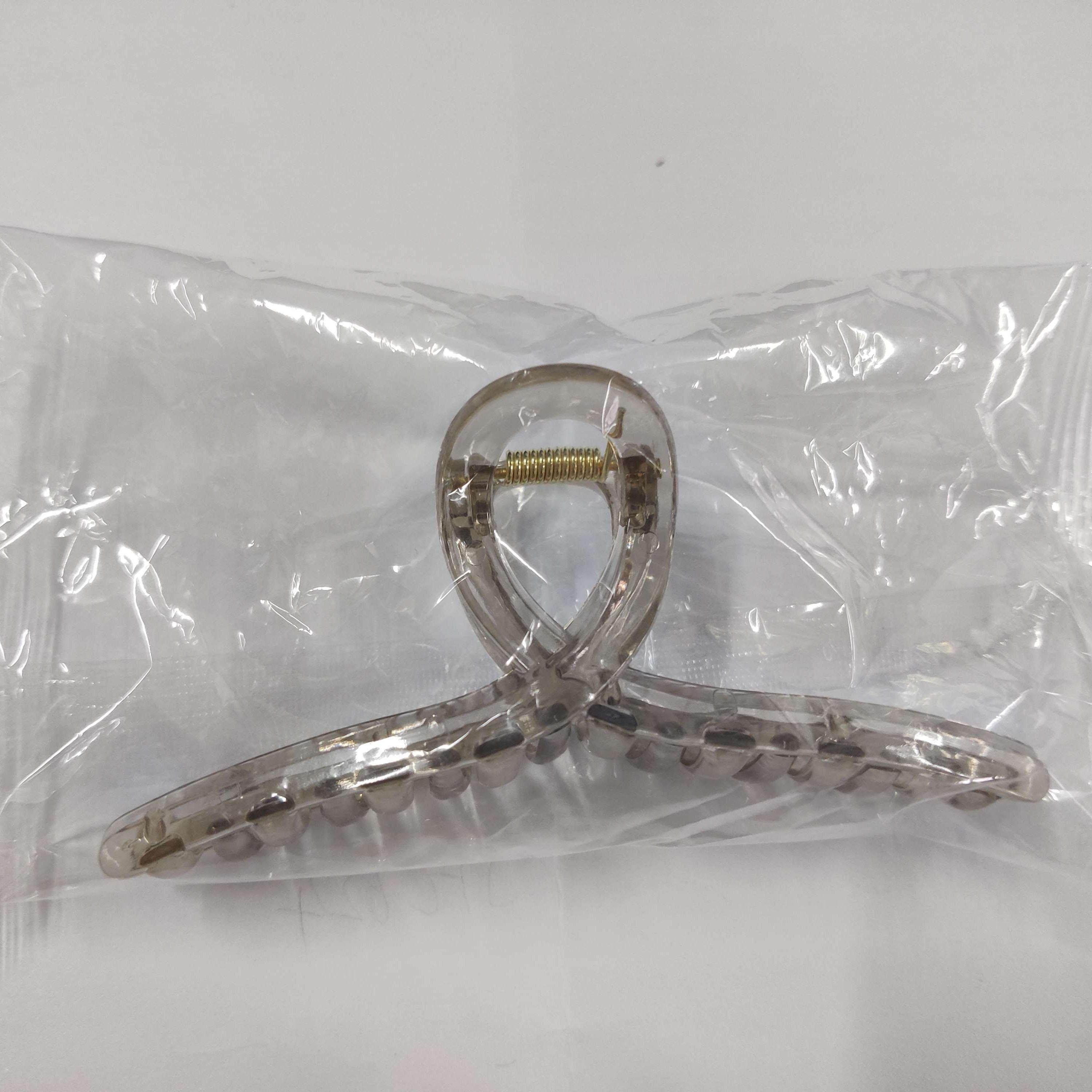 

Модные акриловые желейные простые большие заколки для волос для женщин, дамские заколки для волос, аксессуары для волос, крабовые зажимы для ванны, головные уборы 11cm светло-серый