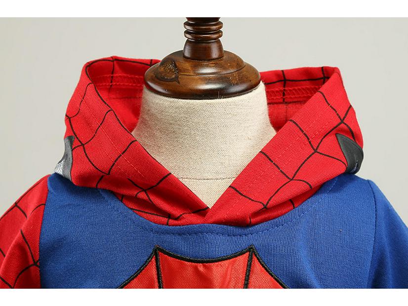 Boys' Spider-Man Hoodie and Pants Set - Kids Cartoon Sportswear for Spring and Autumn