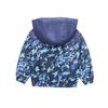 Boys and Girls Children's Clothing In Small Children Printed Fashion Splicing Casual Hooded Zipper Jacket Jacket