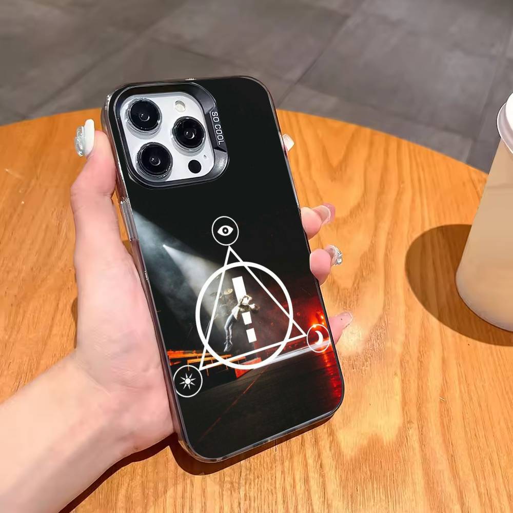 P-Panic At T-The D-Disco Phone Case For iPhone17 16 15 14 13 12 Pro Max Grey Black Matte Laser Metallic Aurora Funda