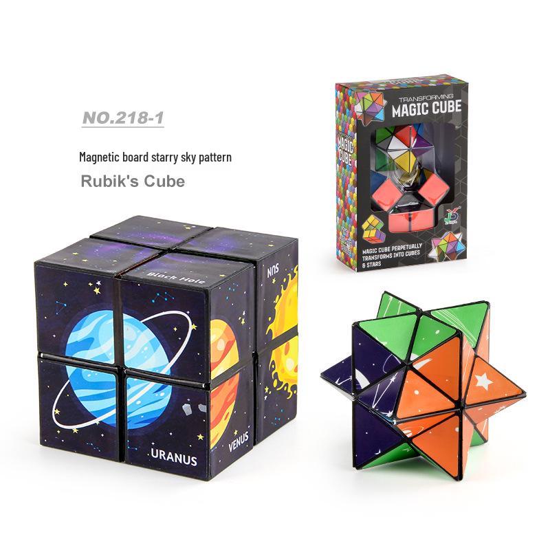 3D Cross-Border Starry Sky Magic Cube: Variational and Infinite Decompression Two-in-One