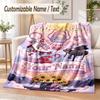 Harry Styles Custom Name Flannel Throw Blanket Soft Warm for Sofa Bed Indoor Home Use