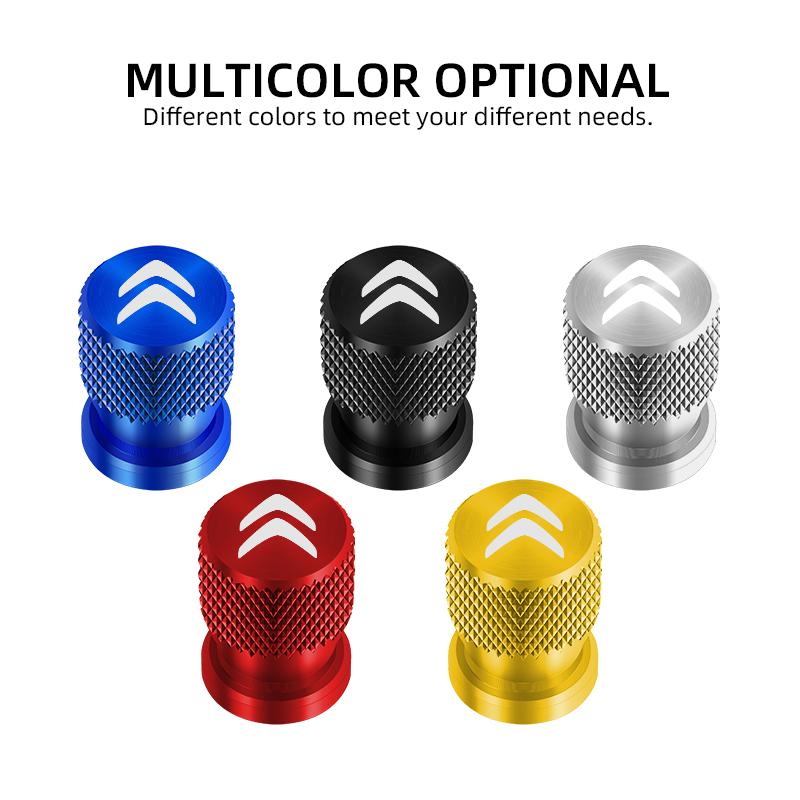 for Citroen C4 C3 C5 C1 C2 Berlingo C-Elysee C4-Picasso Car Wheel Tire Valve Dust Lever Air Cap Keychain Keyring Accessories