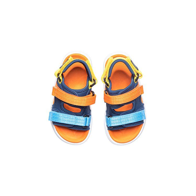 Li Ning Kinder Coca Sportsandalen Kindersandalen Blau Orange YKKR008-3
