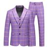 Men's Slim Fit Three-Piece Suit for Business or Wedding