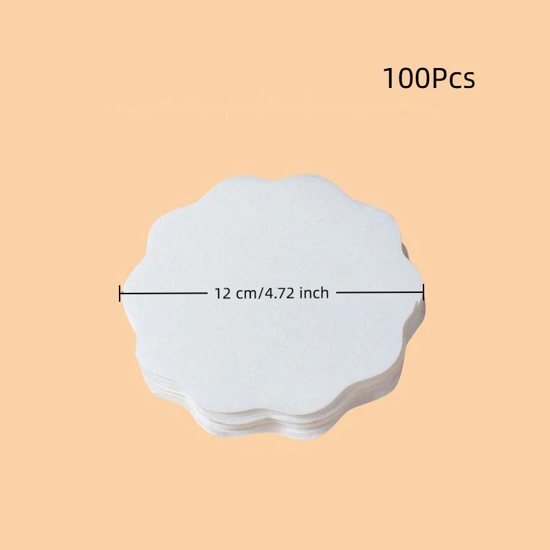 100/500 Pezzi Tazza A Prova di Perdite Carta Usa e Getta Caffè Tè al Latte Bevande Calde e Fredde Sicurezza Alimentare Base di Carta Forma a Fiore Carta Sigillante