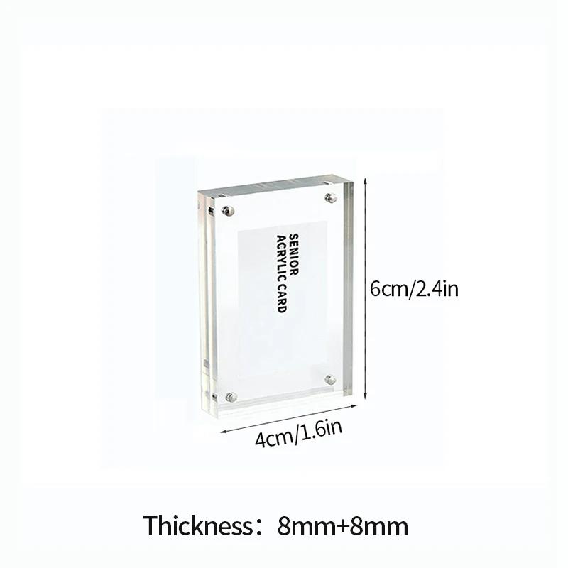 Acrylic Photo Frame Kpop Idol Photocard Hold Clear Picture Frame Mini Card Collect Book Photo Display Stand Desktop Decoration