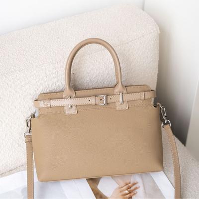 Cowhide New Casual Women's Bag, Shoulder Messenger Medium Bag, Women's Handbag, Multi-compartment Square Bag