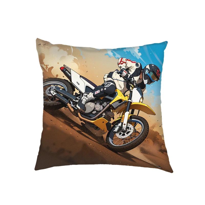 45x45CM Motorrad Rennwagen Druck Kissenbezüge Motorrad Kissenbezug Heimdekor Mode Quadratisch Sofa Bett Überwurf Kissenbezug