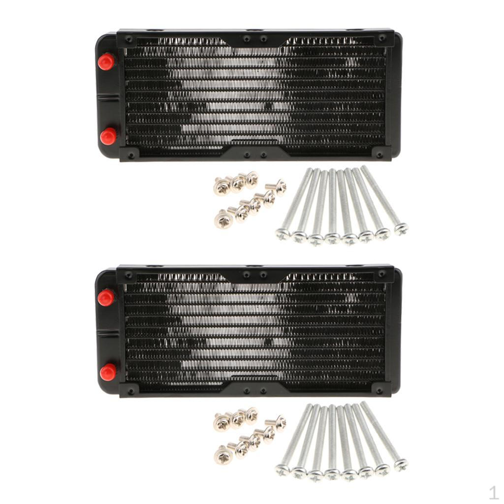 

2x 240мм Алюминиевый радиатор теплообменника для ПК CPU CO Кулер