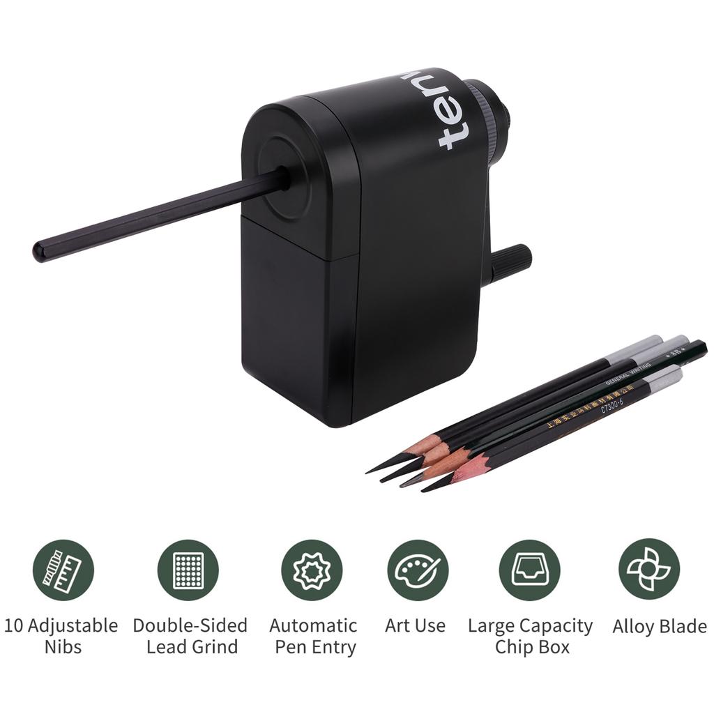 Manual Pencil Sharpener Hand Crank Pencil Sharpener Adjustable Sharpness for 7 8mm Pencil for Students Artists Home