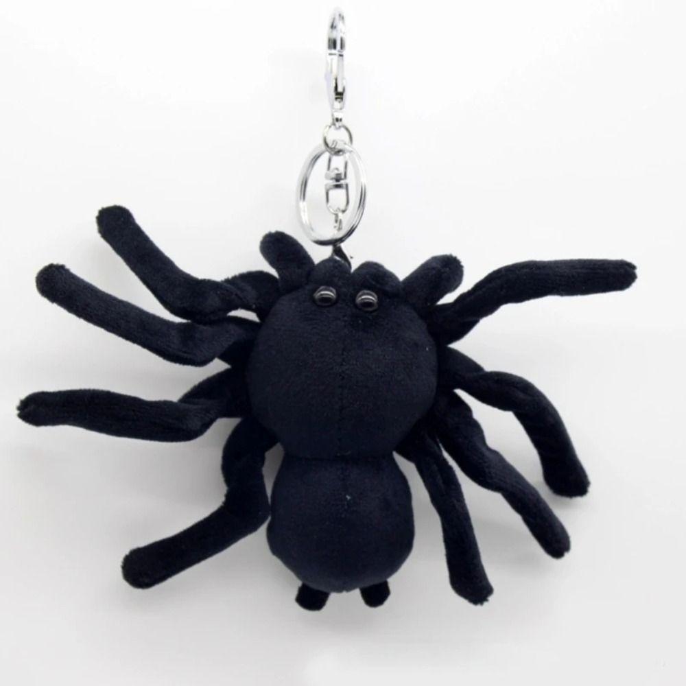 Bag Pendant Spider Keychain Realistic Spider Plush Toys Small Gift Spider Keyring  Halloween