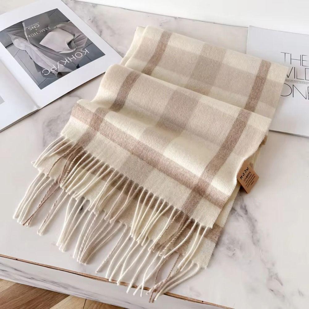 Thick Warm Winter Plaid Scarf Windproof Shawl Wrap Fashion Wool Scarf